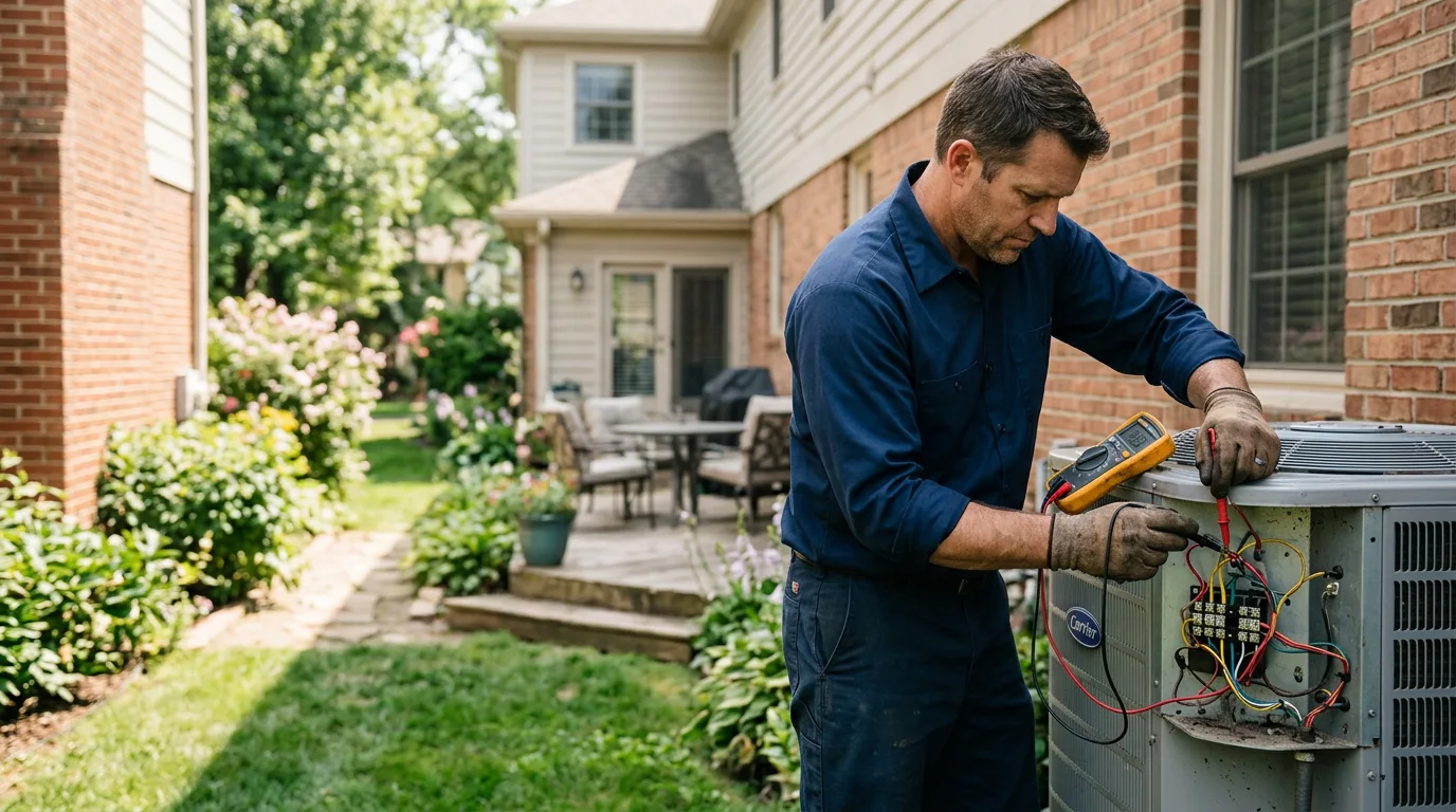 HVAC technician working near Colorado City, AZ